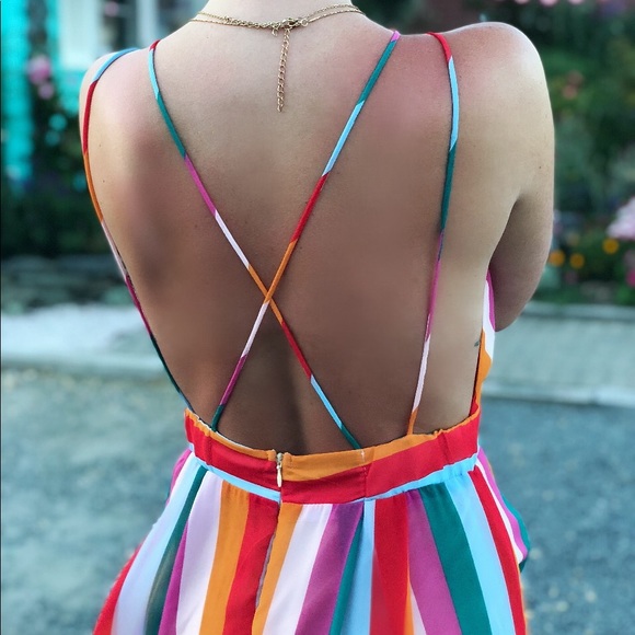 🆕Dorothy Statement Stripes Deep V Maxi Dress - Picture 6 of 8